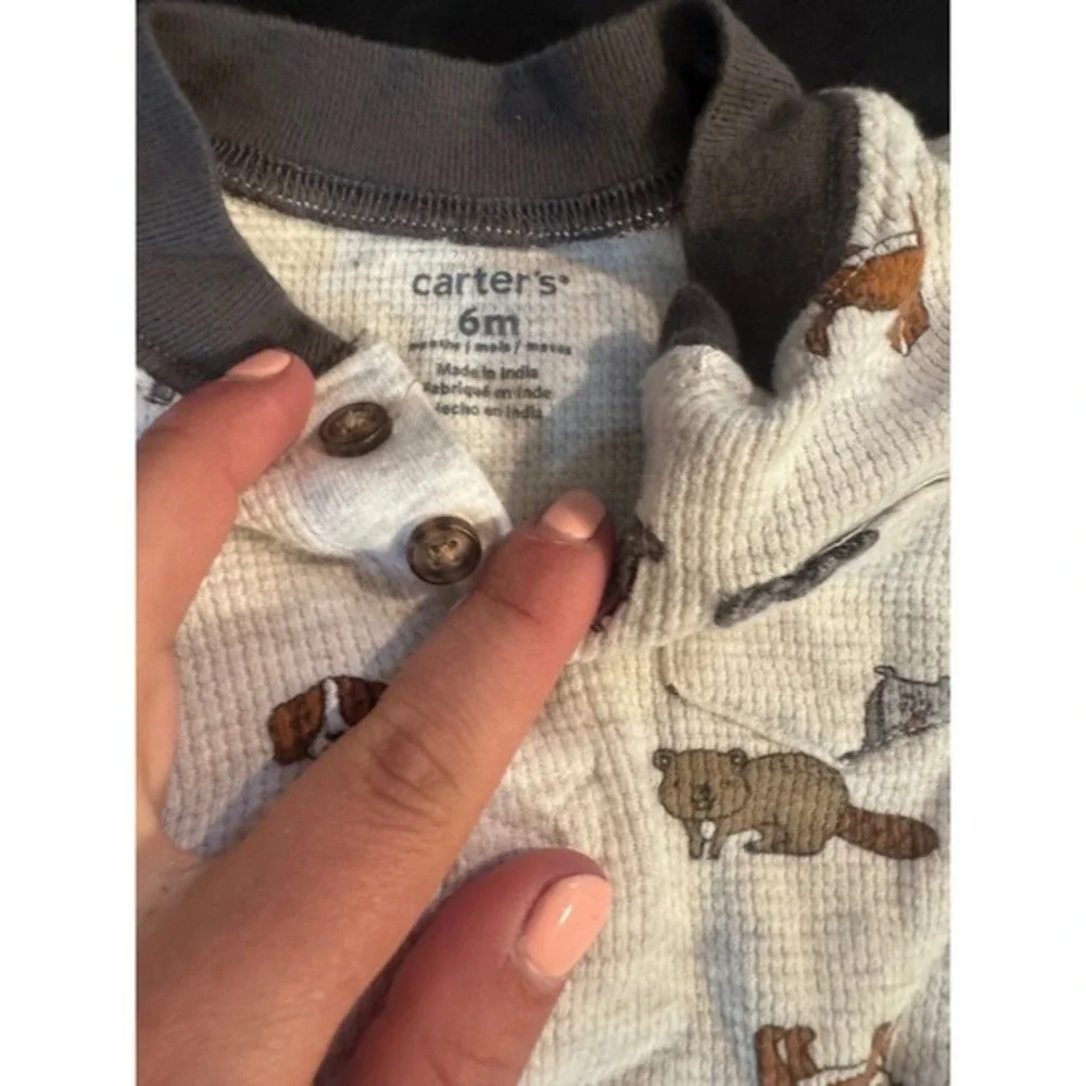 Baby Boy 6-9M Clothes Bundle Cat & Jack Carters Sleepers Bodysuits‎ 6 Piece Lot